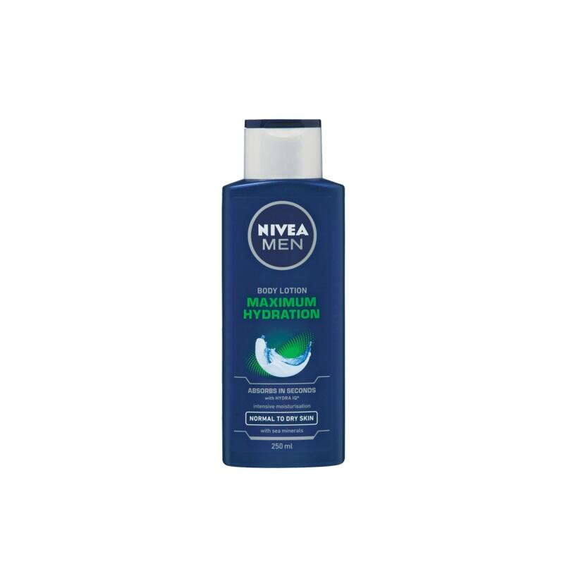 NIVEA MEN Lait corps MAXIMUN HYDRATION pour peaux normales à sèches 250ml