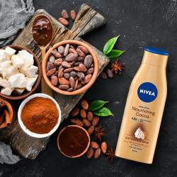 NIVEA SOIN COMPLET Lait Corps nourrissante au cacao pour les peaux sèches 400ml