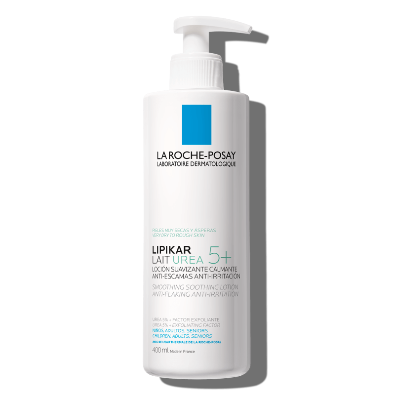 LA ROCHE-POSAY LIPIKAR Lait urea 5+ lait corps hydratant apaisant anti-squames pour les peaux sèches et rugueuses 400ml