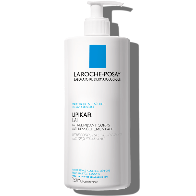 LA ROCHE-POSAY LIPIKAR Lait anti-dessèchement et hydratation 48h pour peaux sensibles, sèches et inconfortables 400ml