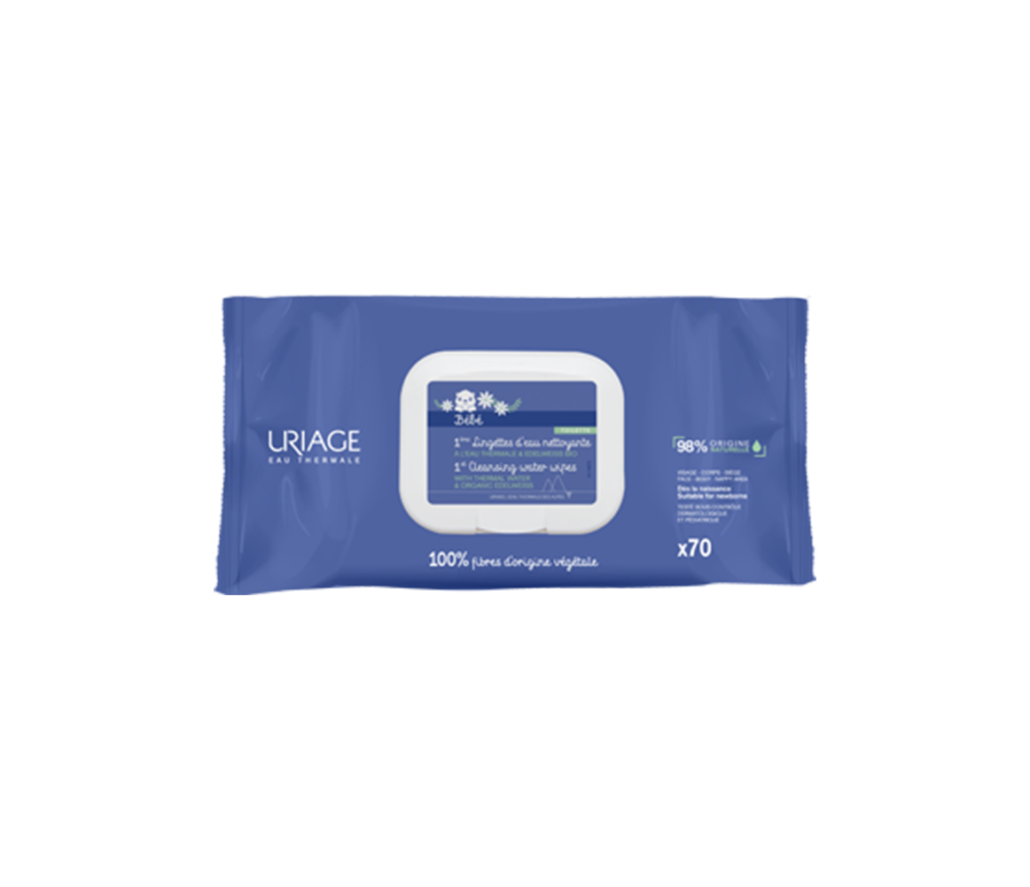 URIAGE BÉBÉ - 1ÈRES LINGETTES NETTOYANTES (70 lingettes)