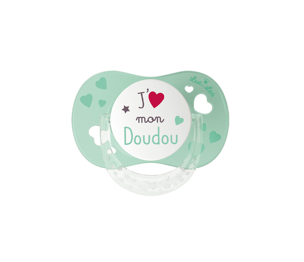 LUC ET LEA "J'aime mon doudou" physiological soother 6/18 months