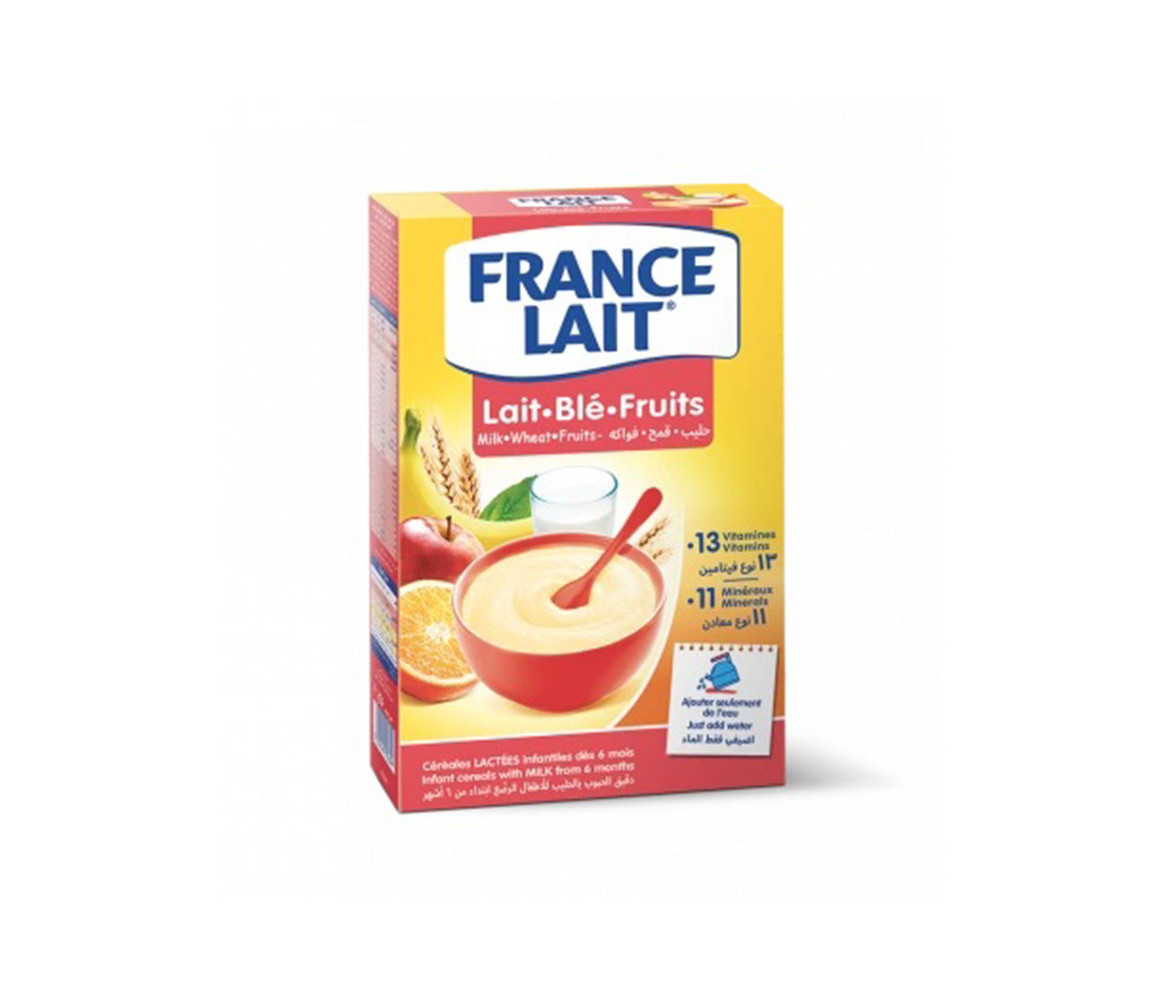 FRANCE LAIT Céréales lactées Lait Blé Fruits 250g