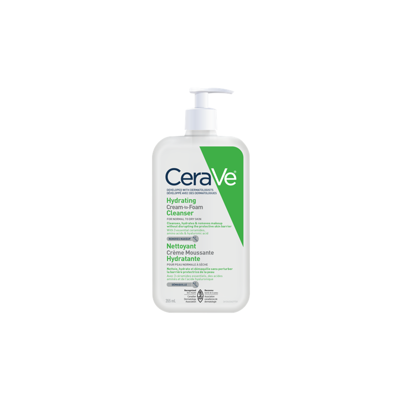 CERAVE Nettoyant crème moussante hydratante 355ml