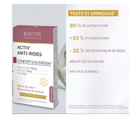 BIOCYTE  Activ' Anti-rides Action anti-rides pour peaux sèches & sensibles - 30 capsules