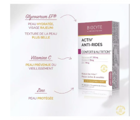 BIOCYTE  Activ' Anti-rides Action anti-rides pour peaux sèches & sensibles - 30 capsules