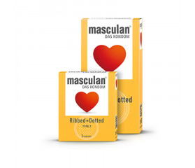 MASCULAN Ribbed + Dotted Type 3 (3 Condoms)