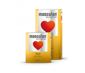 MASCULAN GOLD Golden and vanilla flavoured (3 Condoms)