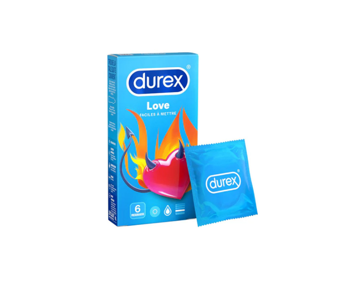 DUREX Love Préservatifs faciles à mettre (6 Préservatifs)