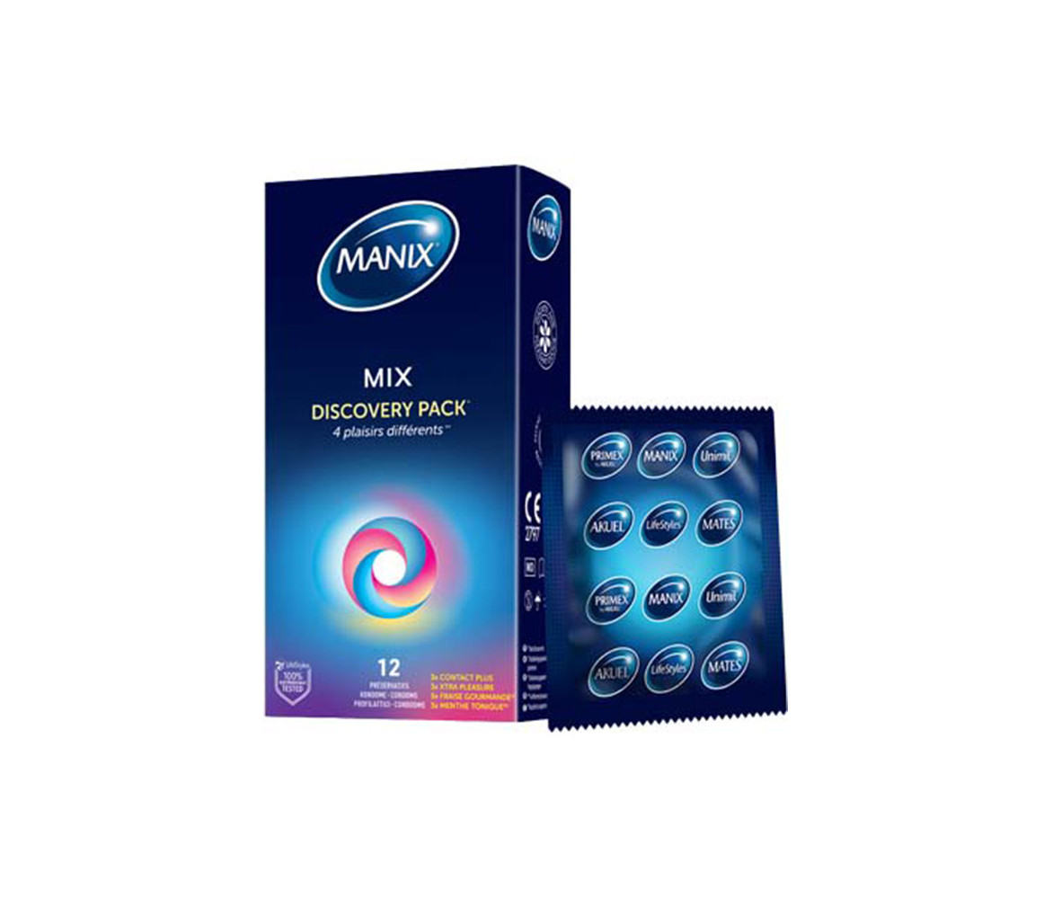 MANIX MIX " Discovery Pack "  (12 Condoms)