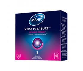 MANIX XTRA PLEASURE " Double Extase "  (3 Préservatifs)