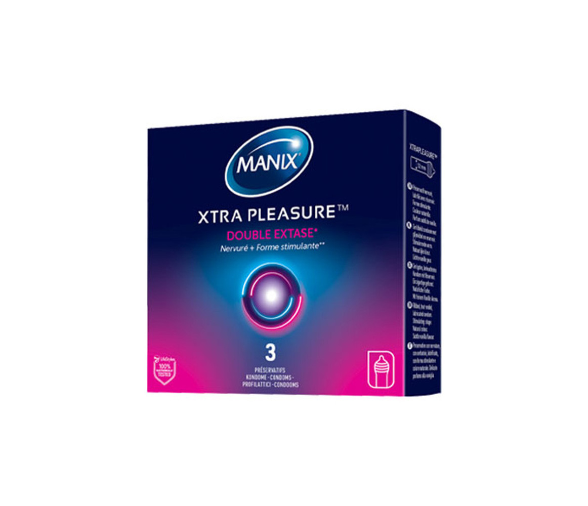 MANIX XTRA PLEASURE " Double Extase " (3 Condoms)