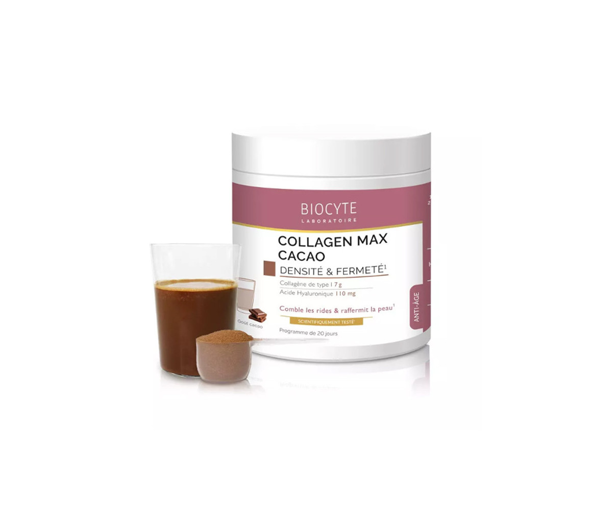 BIOCYTE Collagen Max Anti-Âge Cacao pour combler les rides & raffermir la peau 260g