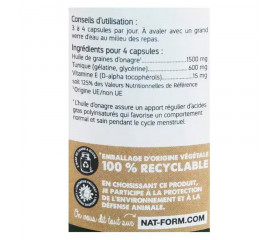 NAT & FORM Original Huile Onagre Bien-Être Féminin 120 capsules