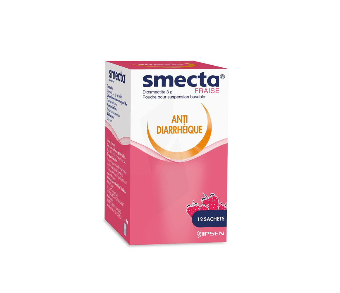 SMECTA  3G FRAISE, POUDRE POUR SUSPENSION BUVABLE EN SACHET DIOSMECTITE