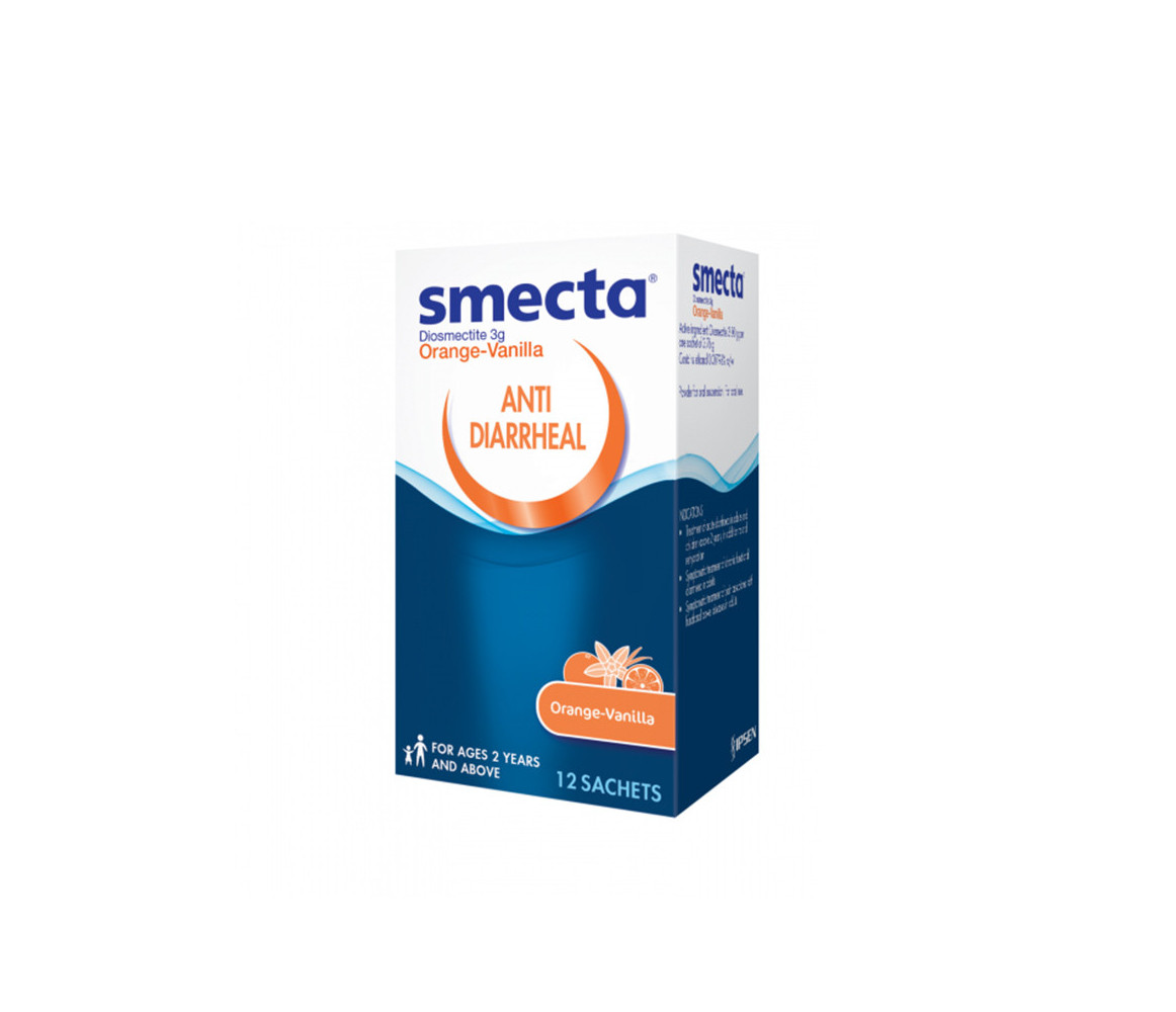 SMECTA 3 g ORANGE-VANILLA, powder for drinkable suspension in sachet