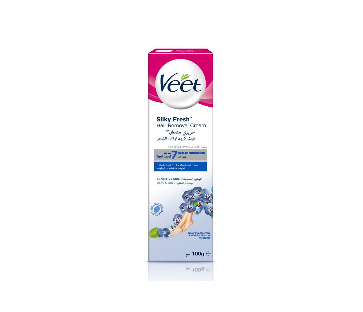 VEET SILKY FRESH Crème Dépilatoire pour peaux sensibles 100ml