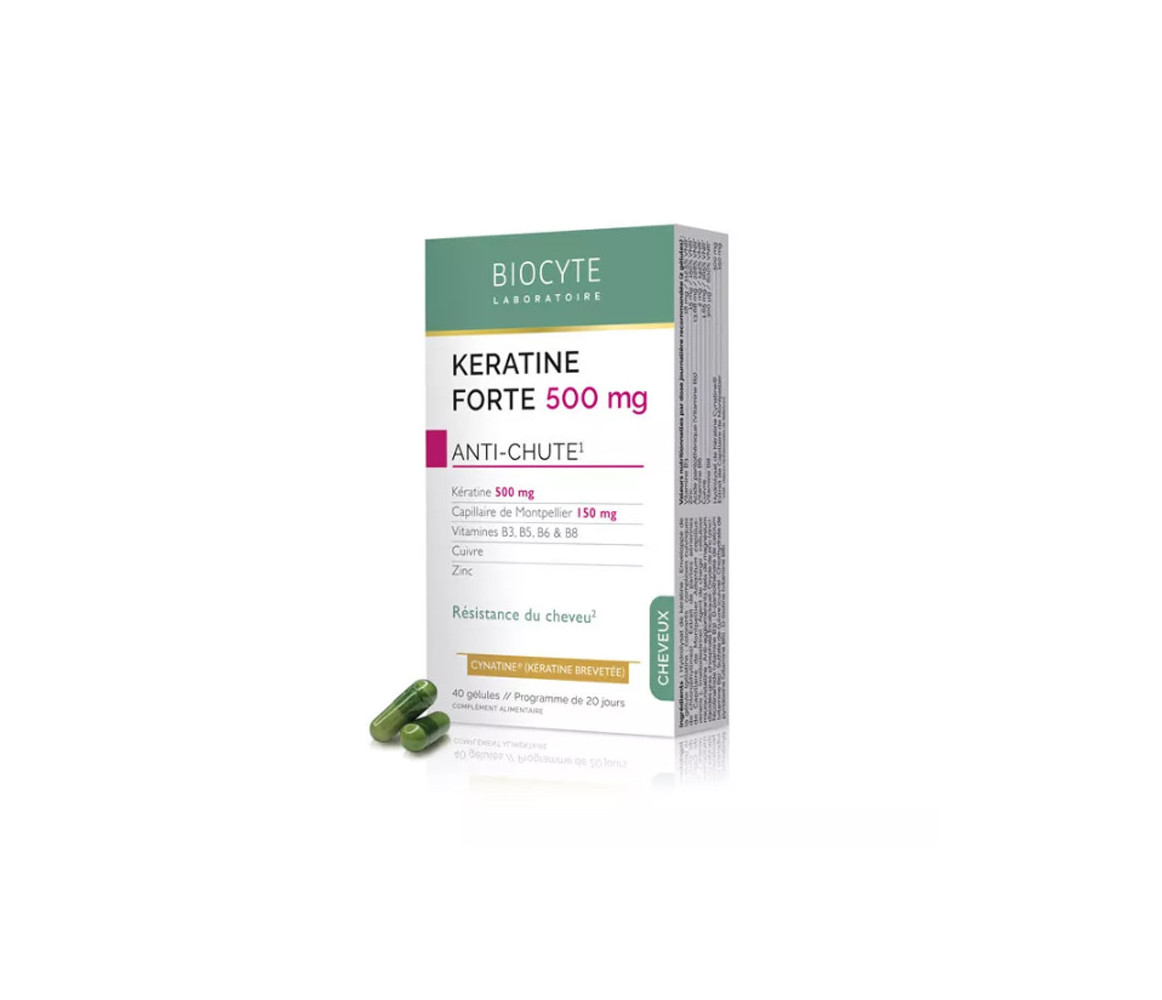 BIOCYTE Kératine Forte 500 mg Anti-Chute 40 gélules