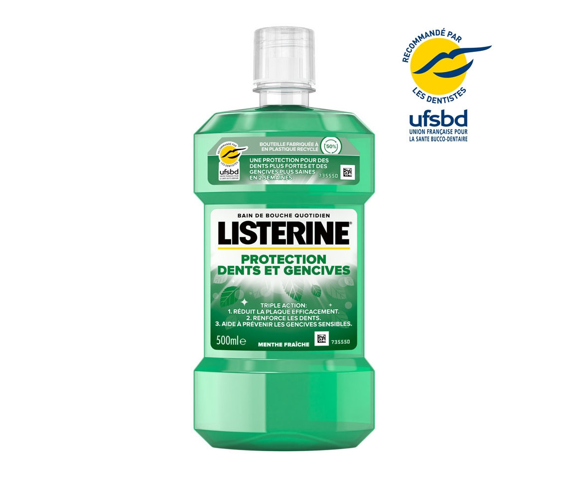 JOHNSON & JOHNSON Bain de Bouche LISTERINE Protection Dents Et Gencives 500ml