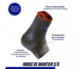 THUASNE SPORT  Chevillère de maintien renforcée – Entorse légère ou cheville instable – Maintien 3