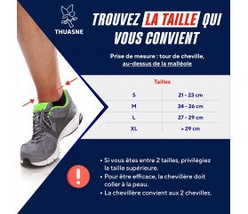 THUASNE SPORT  Chevillère de maintien ouverte  – Entorse légère ou cheville instable – Maintien 1