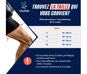 THUASNE SPORT Cuissard - Blessures musculaires (claquage, élongation…) - Maintien 1