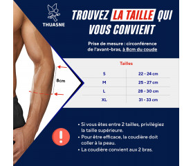 THUASNE SPORT  Coudière anti-épicondylite - tennis elbow, golfer elbow, tendinite du coude