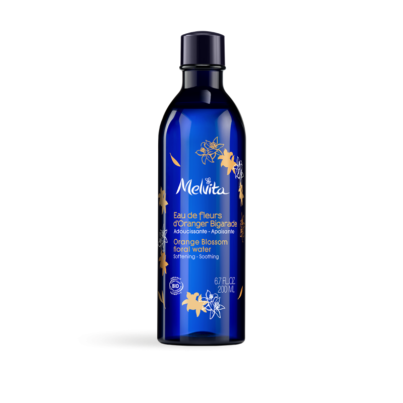 MELVITA Eau florale de fleurs d'oranger bio apaisante et adoucissante 200ml