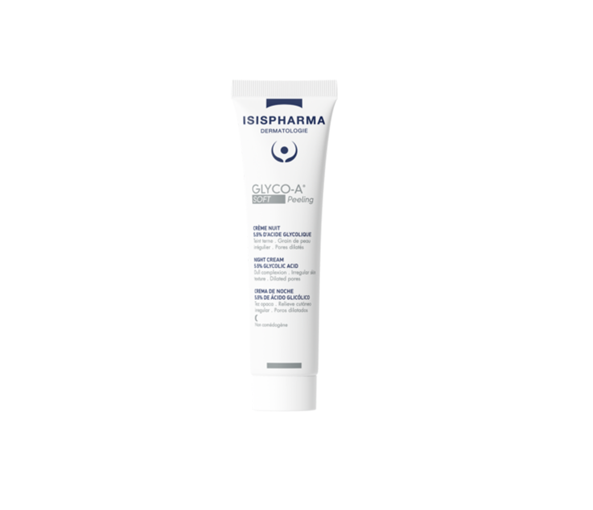 ISISPHARMA GLYCO-A SOFT  PEELING - Night Cream with 5,5% glycolic acid for combination and oily skin with imperfections