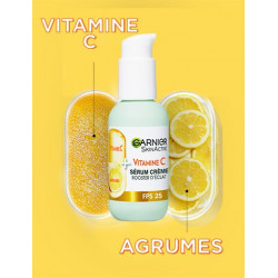 GARNIER VITAMINE C Sérum Crème Vitamine C 2en1 Booster d'éclat peau terne et manque d'éclat 50ml