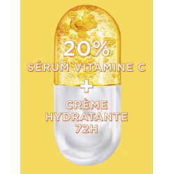 GARNIER VITAMINE C Sérum Crème Vitamine C 2en1 Booster d'éclat peau terne et manque d'éclat 50ml