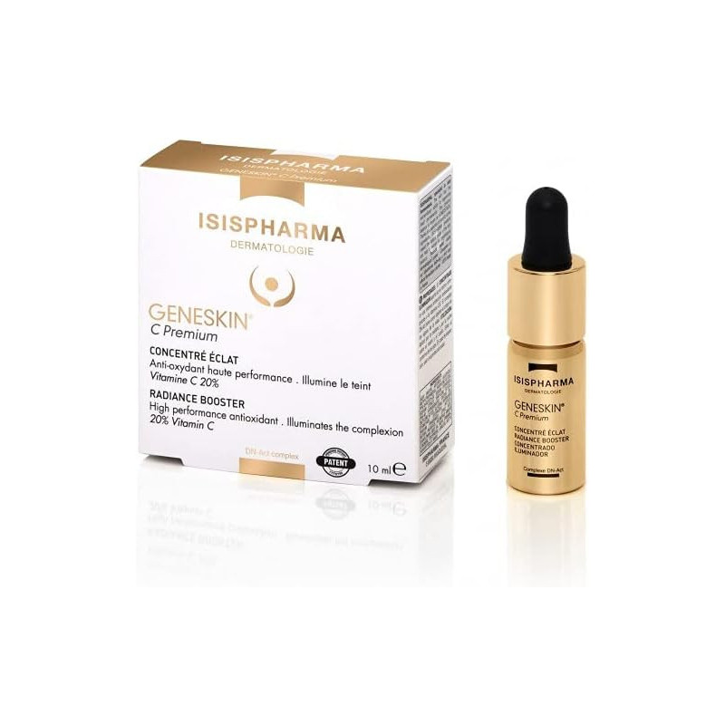 ISISPHARMA GENESKIN C Premium Serum Concentrate Radiance 20% Vitamin C Luminous Skin, Antioxidant Protection 10ml