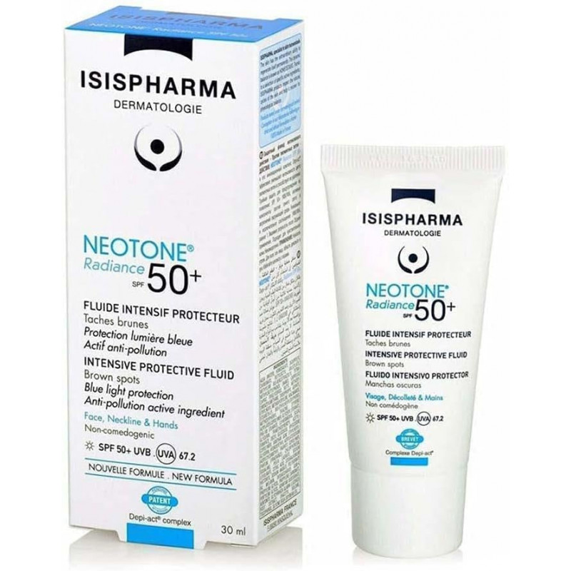 ISISPHARMA NEOTONE RADIANCE SPF 50+ Fluide Intensif Protecteur Contre UV-UVB-Lumière Bleue - Taches Brunes 30ml