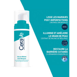 CERAVE Sérum Rétinol Anti-Marques pour peaux à imperfections et à tendance acnéique 30ml