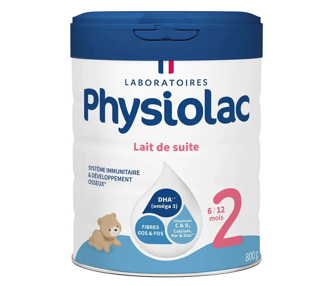 PHYSIOLAC Lait infantile 2ème âge 6-12 mois - 800g