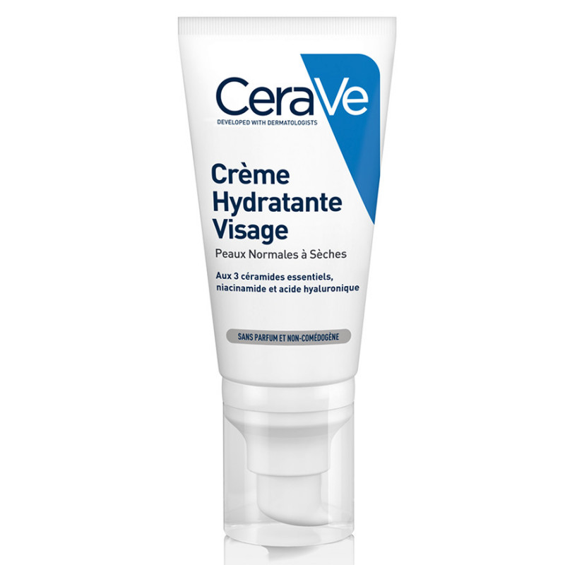 CERAVE Crème Hydratante Visage pour peaux normales à sèches 52ml