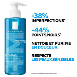 LA ROCHE-POSAY EFFACLAR Gel moussant purifiant nettoyant peau grasse 400ml