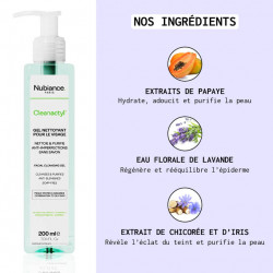 NUBIANCE CLEANACTYL Gel Nettoyant Visage Anti-Imperfections 200ml