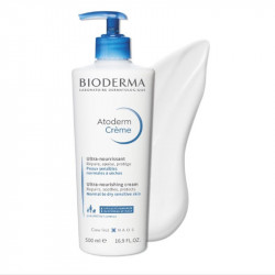 BIODERMA Atoderm Crème hydratante  ultra-nourissant répare , apaise , protège pour peaux sensibles normales a sèches 500ml