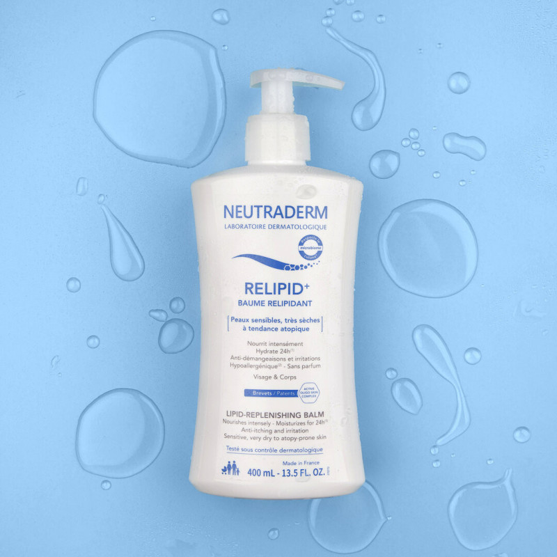 NEUTRADERM RELIPID+ Baume relipidant  pour peaux sensibles, très sèches à tendance atopique 400ml