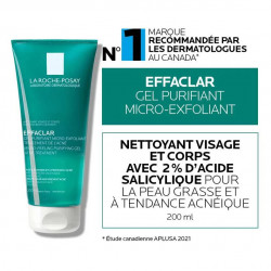 LA ROCHE-POSAY EFFACLAR Gel nettoyant micro-peeling tube 200ml