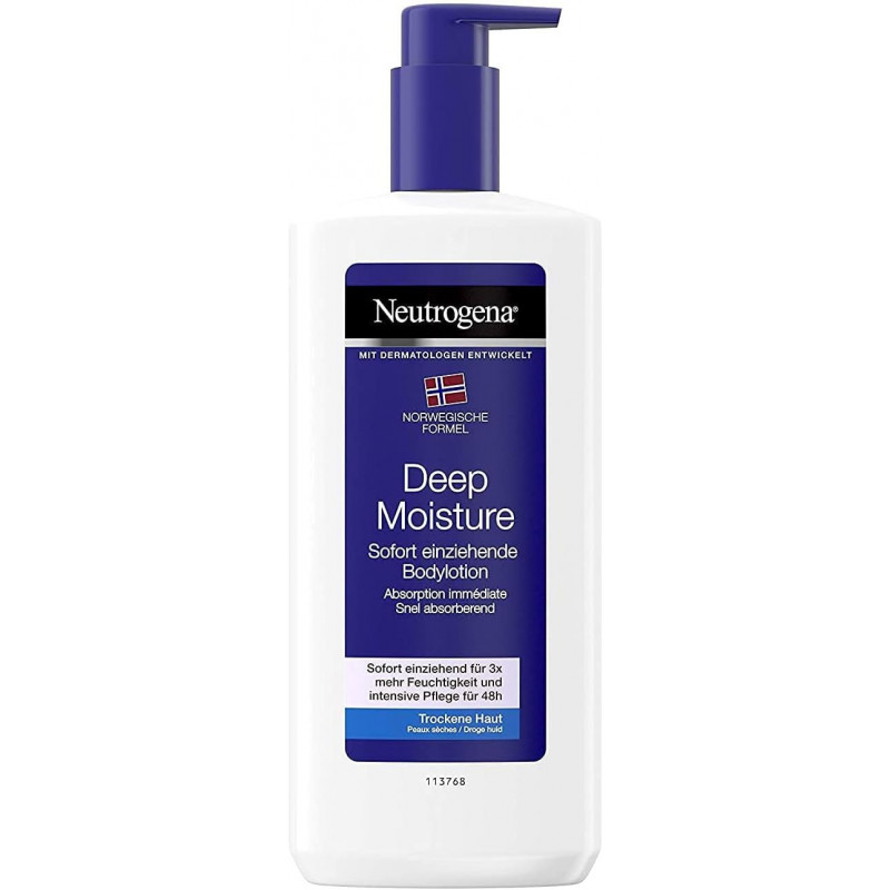 NEUTROGENA Deep Moisture Lotion pour le corps à absortion immédiate peau sèche 400 ml